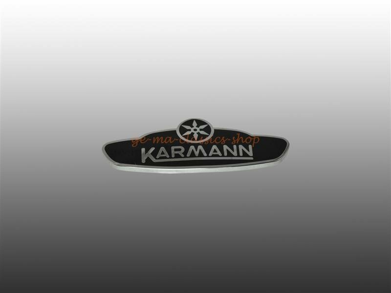 Emailleschild für VW Käfer-Cabrio Emblem Karmann ab 61 Repro