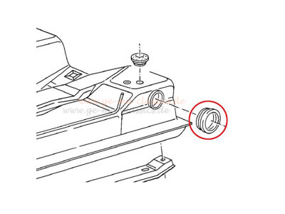 Adapterdichtung Tank Einfüllstutzen Ø37mm 70mm Tank für VW Bus T3 bis BJ 7/85