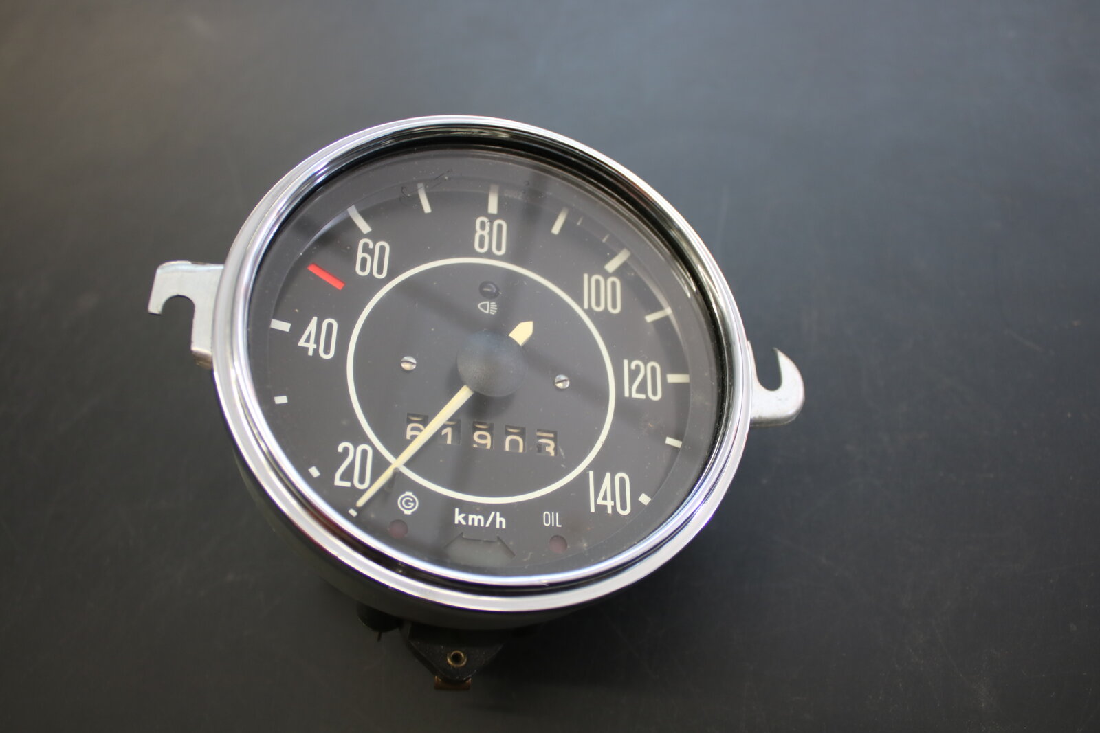 Tachometer für VW Käfer Sparkäfer 68-69 mit Chromring gebraucht