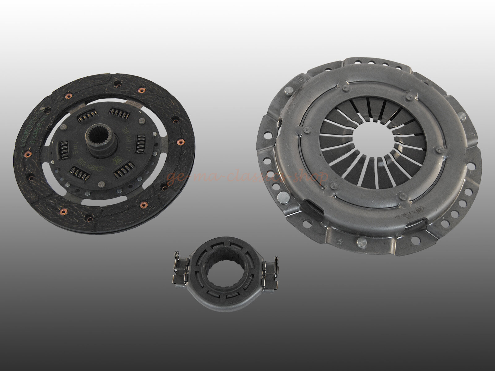 Kupplungssatz 180mm geführt für VW Typ1 OE