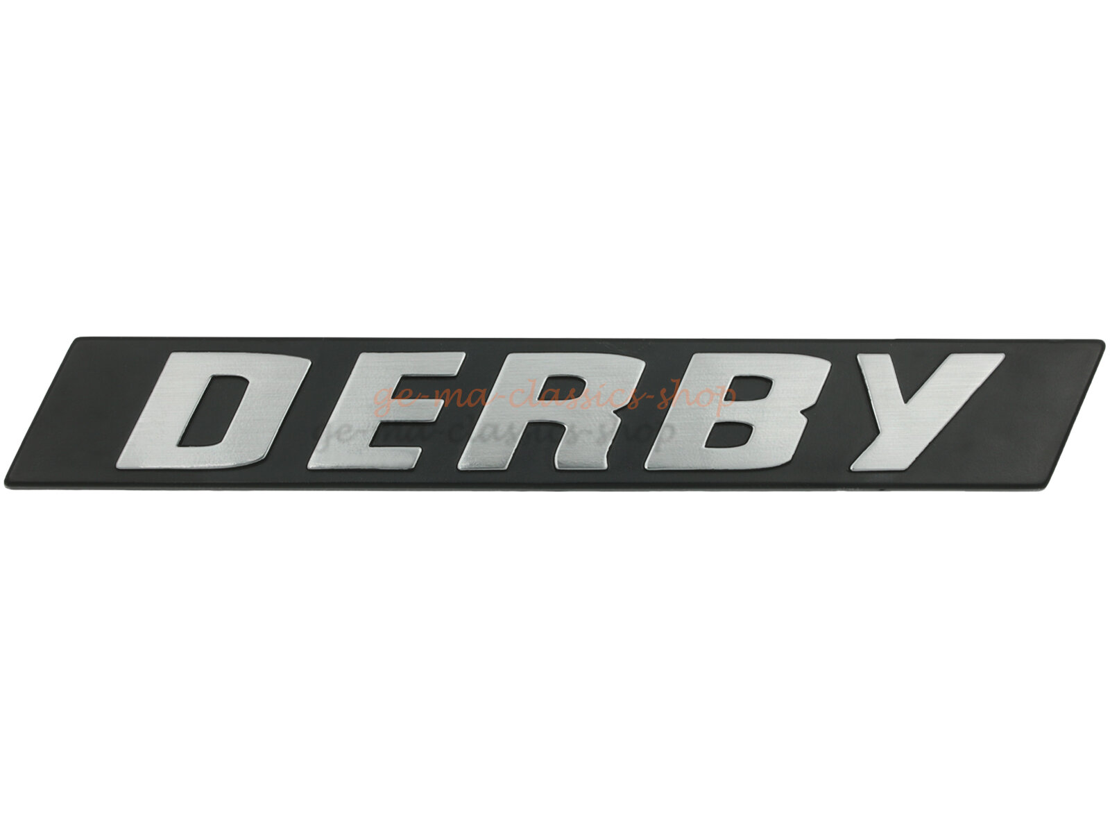 "DERBY" Schriftzug für VW Derby 1 BJ 77-81 schwarz/silber hinten