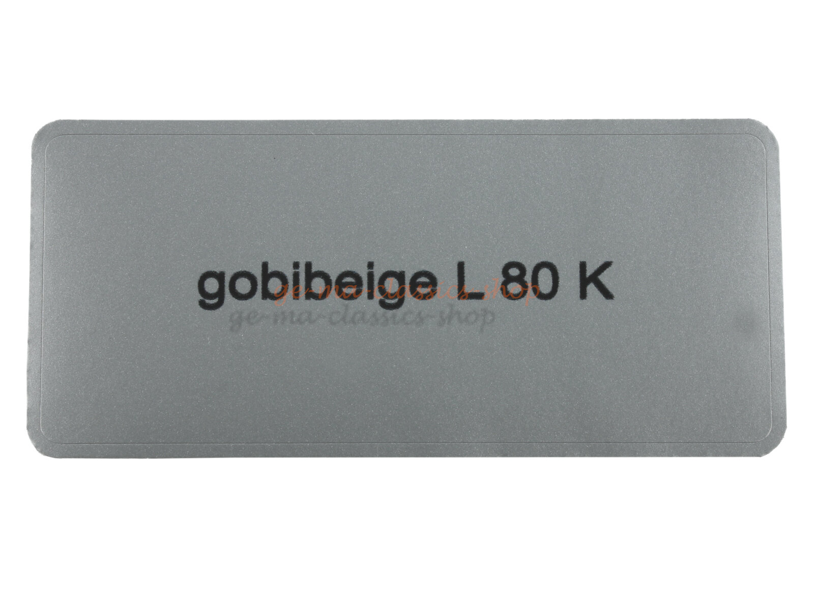Aufkleber "gobibeige L 80 K" Farbcode Sticker
