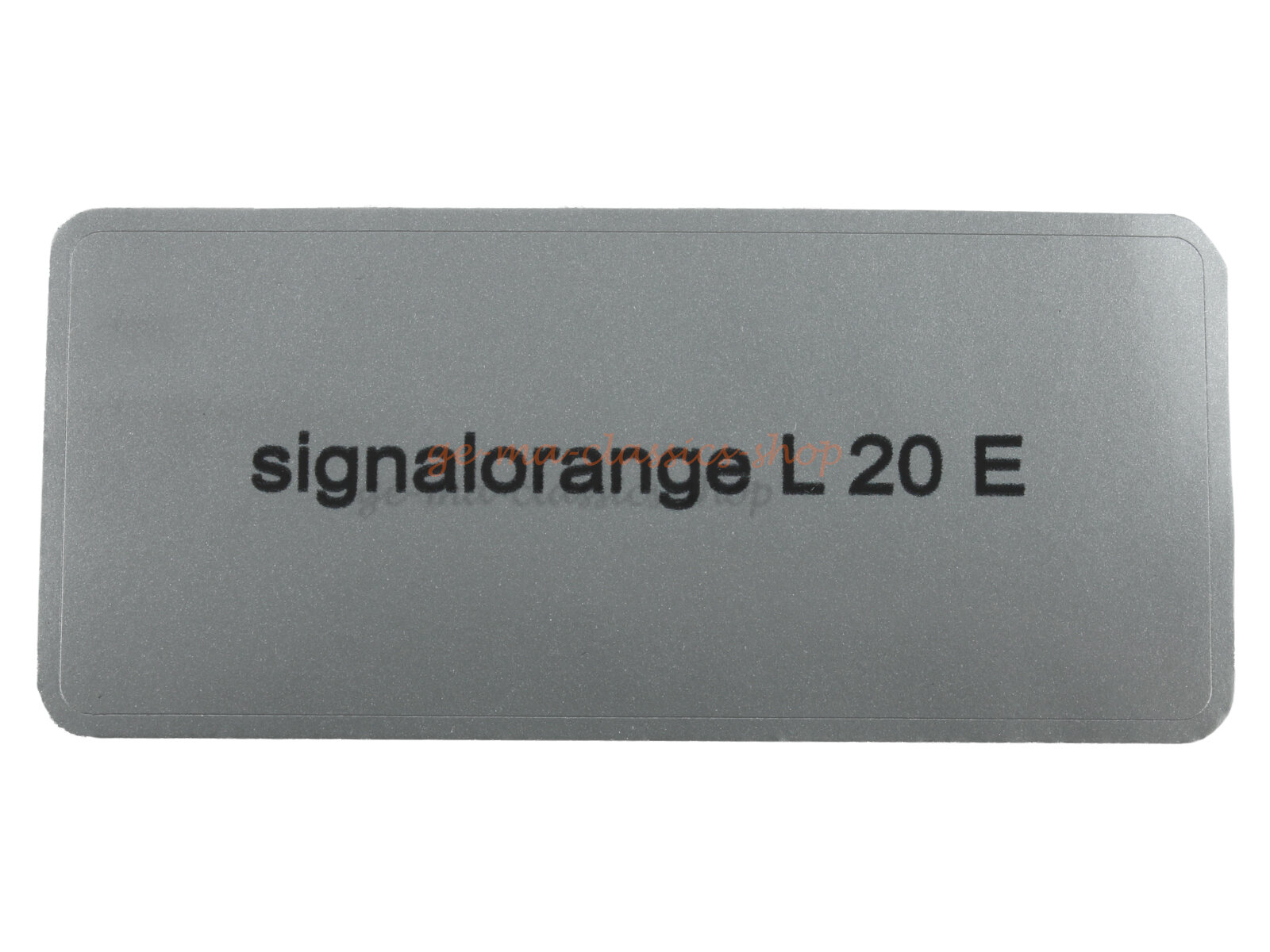 Aufkleber "signalorange L 20 E" Farbcode Sticker