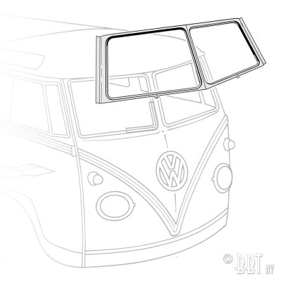 Scheibenrahmen Reparaturblech komplett f&uuml;r VW Bus T1