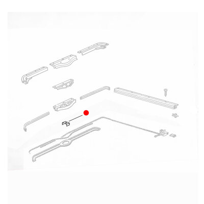 Federblech für Schiebedach-Seilzugführung Mitte für VW Käfer Bus T1 Typ3