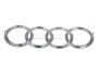 Audi 100 C3 Ringe Emblem Kühlergrill Chrom ORIGINAL NOS